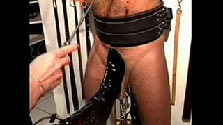 Slave cock whipped. clip
