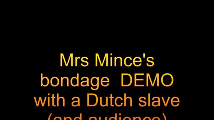 Mrs Mince A slave show