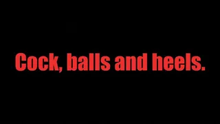 Cock balls and heel wanking.