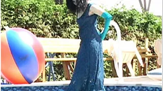 Mina's Wet Blue Dress