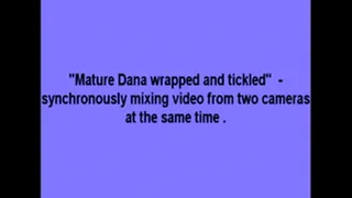 Mature Dana wrapped and tickled - view from two cameras at the same time.