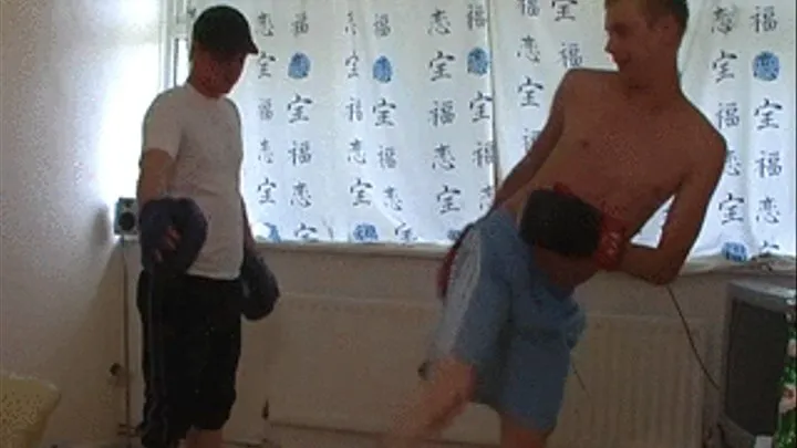 Gareth R Practising Boxing Barefoot