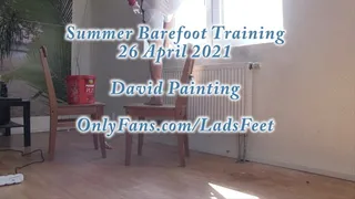 David S Barefoot Painting With Dirty Feet