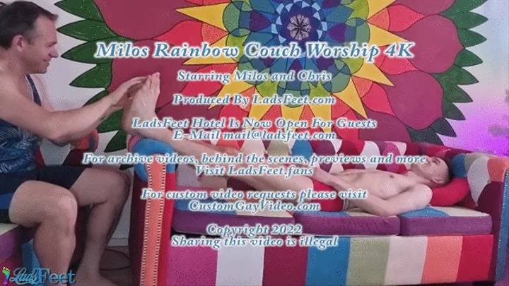 Milos Rainbow Couch Foot Worship