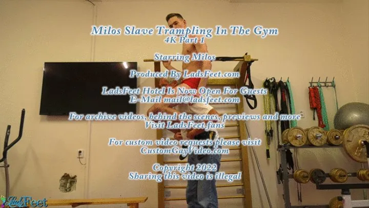 Milos Slave Trampling In THe Gym Part 1