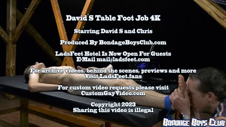 David S Table Foot Job