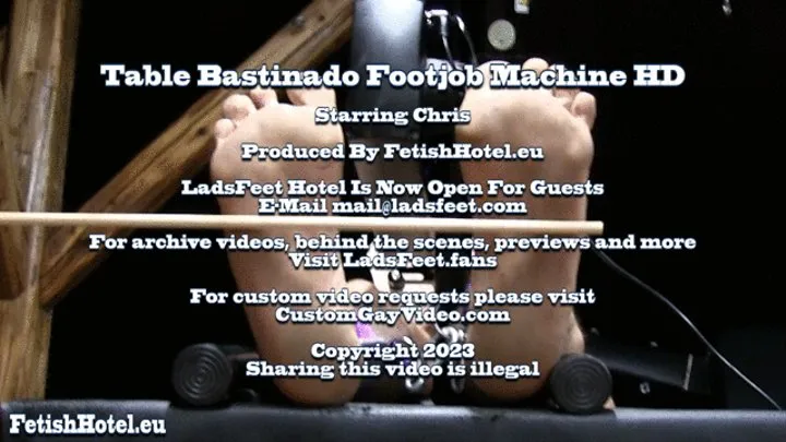 Table Bastinado Footjob Machine