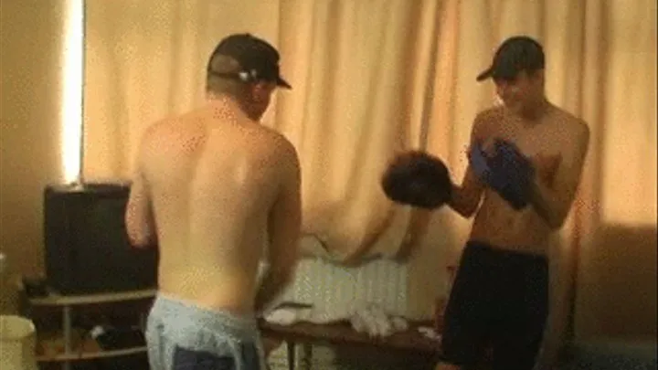 Gareth R And Luke Boxing Barefoot