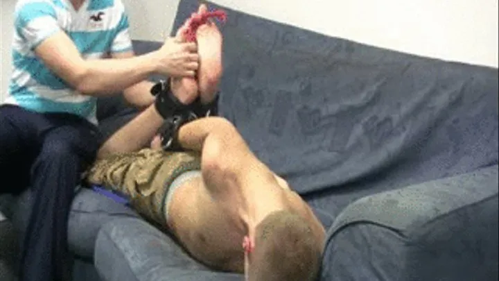 Jay Hogtied On The Couch Being Tickled By Chris