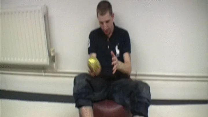Marcus Smashing an Easter Egg With His Trainers