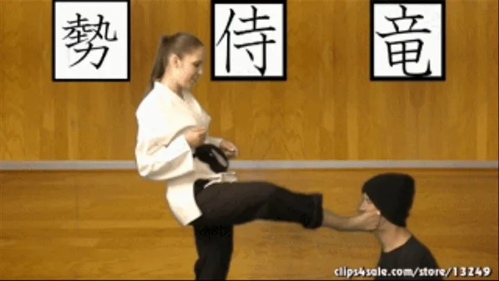 Anna Lee in Karate Black Belt Training