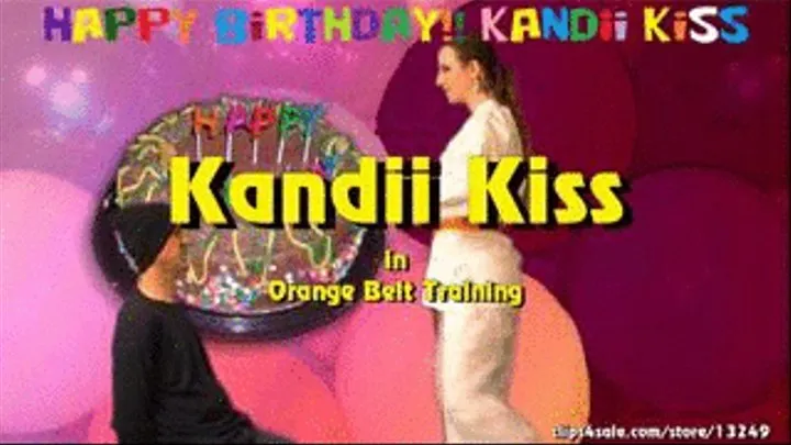 Kandii Kiss in Orange Belt Training (Birthday Edition)