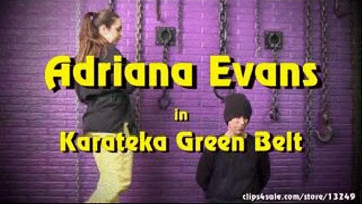 Adriana Evans in Karateka Green Belt