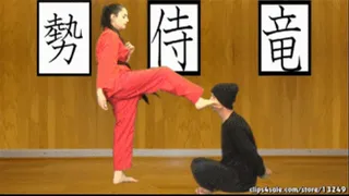 Lori Adorable in Face Kicking Karate