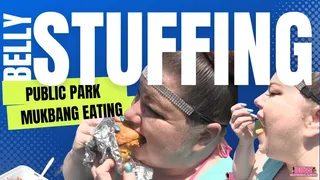 Public Park Mukbang Eating Belly & Face Stuffing