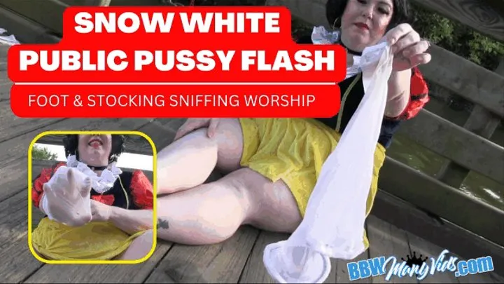 Snow White Public Foot Stocking Sniffer