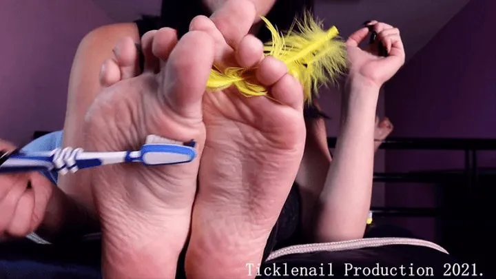 Foot tickle torment for Princess