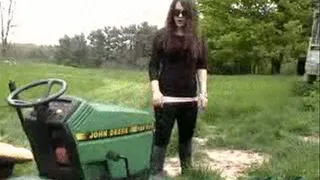 STUCK LAWNMOWER