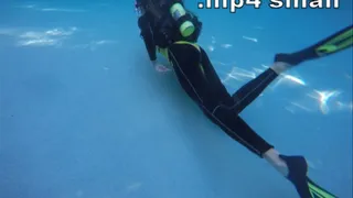 Mya dives in thick body glove
