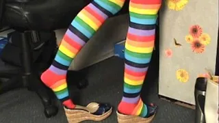 REQUEST~Rainbow Knee High Socks~