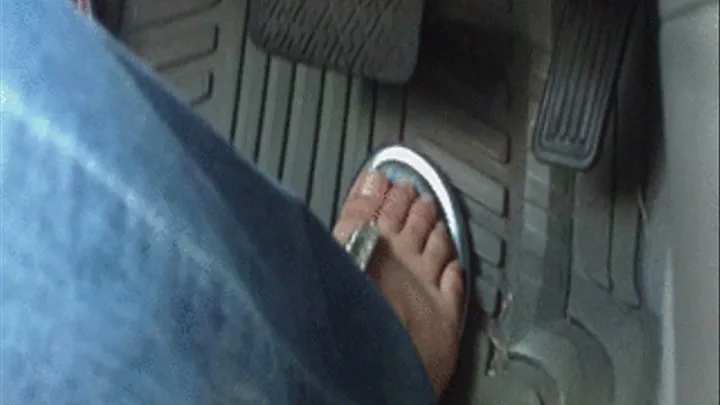 Amina - Driving in Silver Sandals