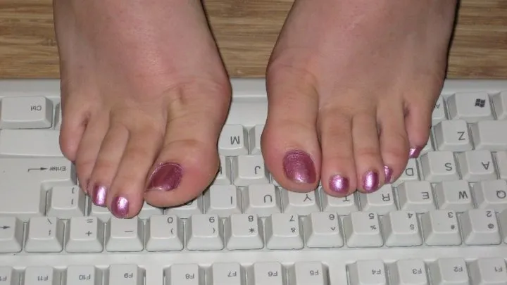 Typing with my toes.