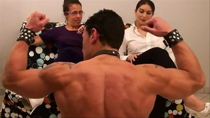 Muscular Slave Humiliated And Teased By The Two Mistresses (6° part)