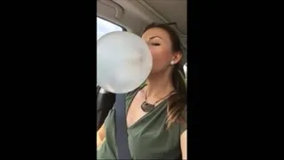 Blowing bubbles in the car