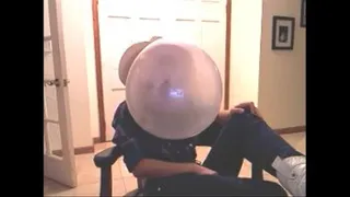 Sexy Cowgirl Blowing big bubbles part 2