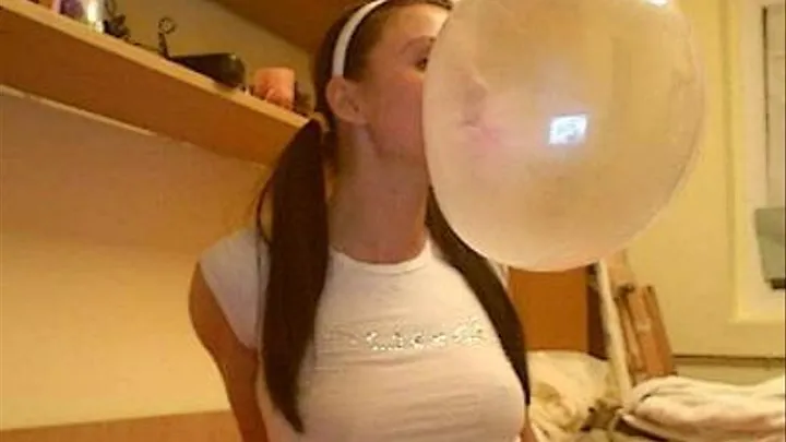 Schoolgirl pigtails and big bubbles