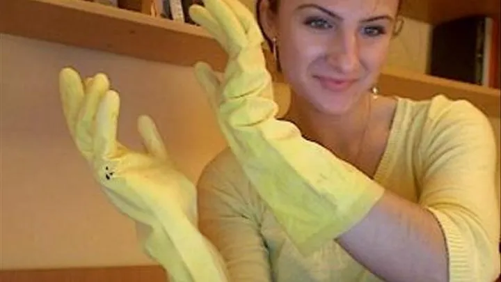 Yellow Latex Gloves