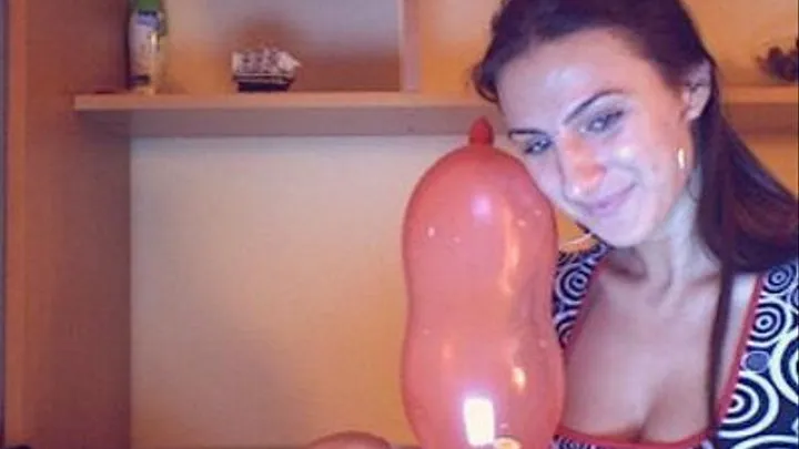 Funny faces while i blow balloons