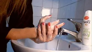 Washing my beautiful hands for you