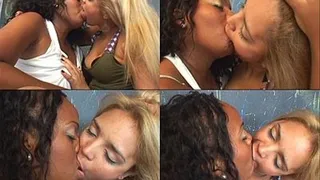 GIANT KISSES HOT KISSES - GIANT BLACK vs LITLE BLOND - CLIP 4 exclusive