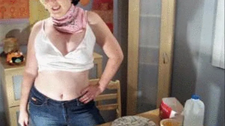 COWGIRL GETS STUFFED ON KFC *** ***