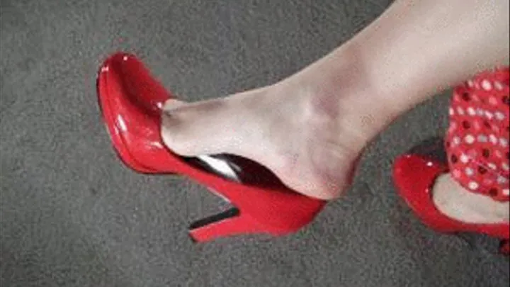 Amber Dangles Red Shoe