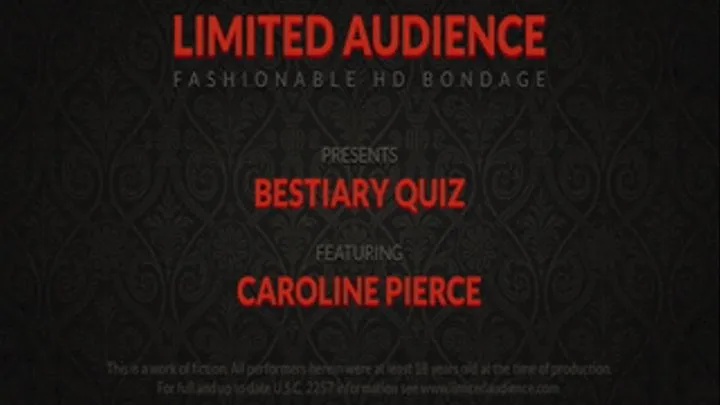 Pathfinder Bestiary Quiz starring Caroline Pierce