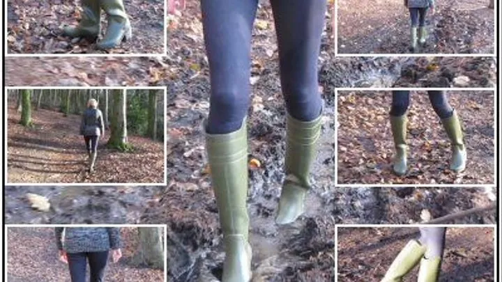 Autumn Walk in High Heel Wellies