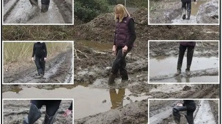 Muddy Black Waders