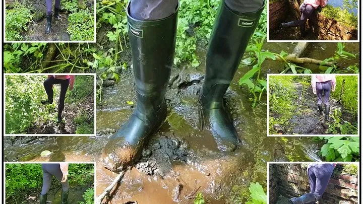 Summer Walk in Black Wellies