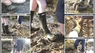 Green Hunter Wellies vs Sneakers