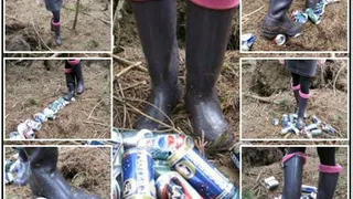 Custom Clip - Crushing Cans in Hunter Wellies