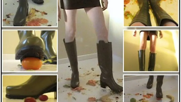 Crushing Fruit in High Heel Wellies