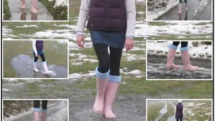 Ice Queen in Pink Hunter Wellies