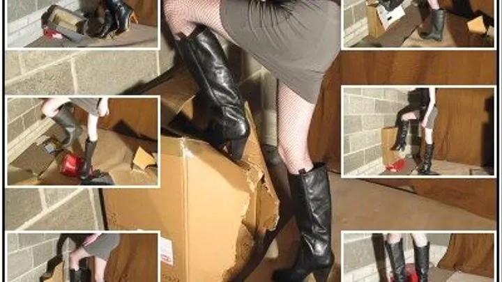 Custom Clip - Box Crushing in Fashion Boots and Wellies