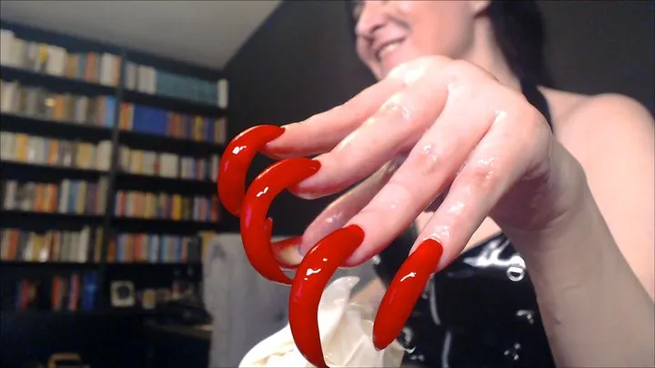 latex and lube play with wet nails sept 2023