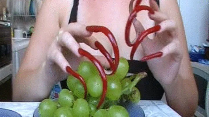 grapes and long nails ( high quality image )