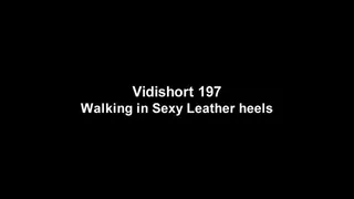 Sexy Leather Heels Walk