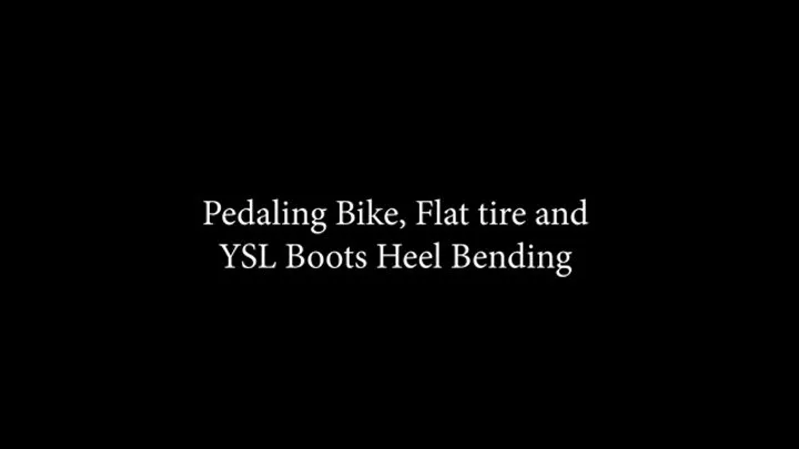 Pedaling Bike a Flat Tire and Damaged YSL Boots (Large File)