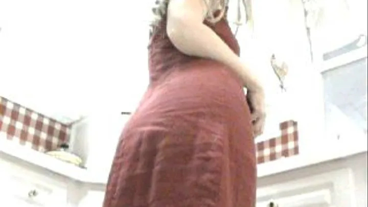 Farting in my red dress